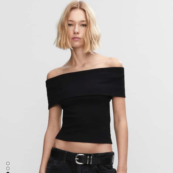 Brand new Mango off the shoulder top black size XS - Picture 1 of 1